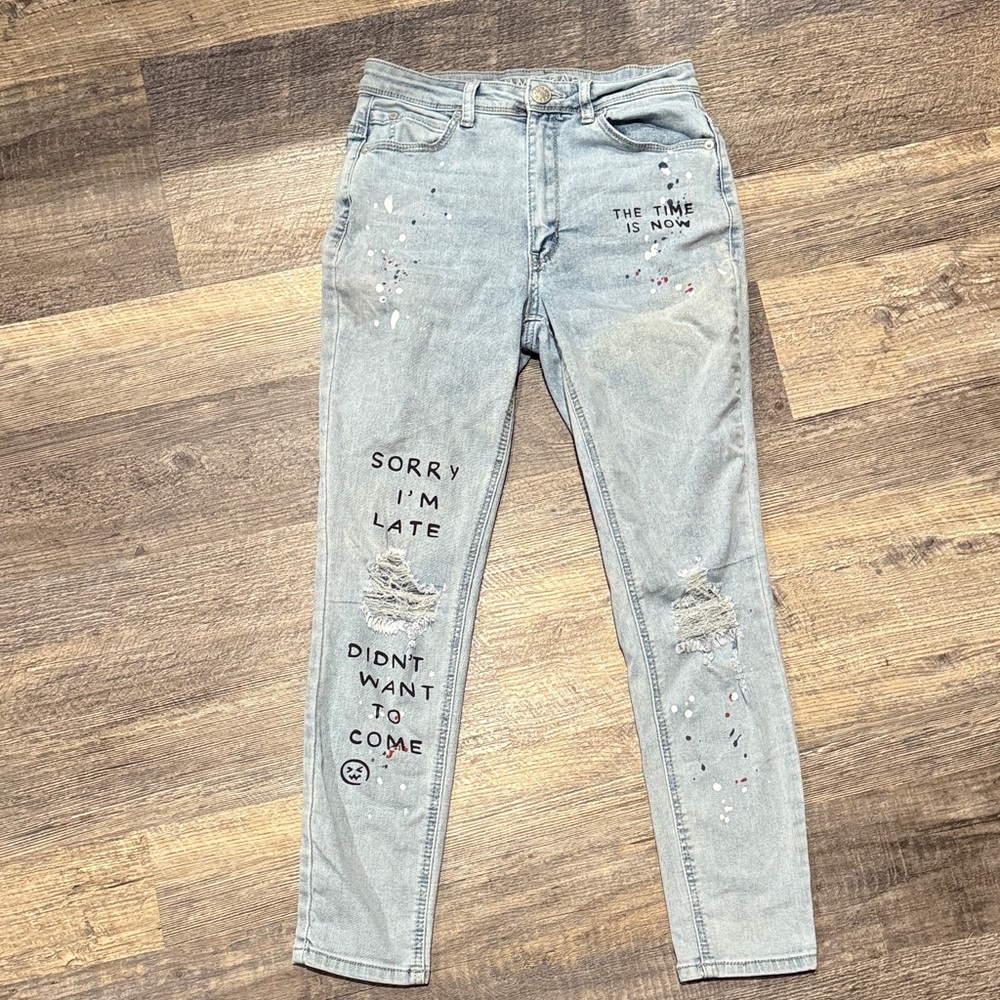 Trendy Light Blue Women's Skinny Jeans